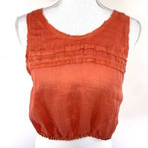 ARITZIA LE FOU WILFRED Sleeveless Crop‎ Tank Top Size XS Burnt Orange